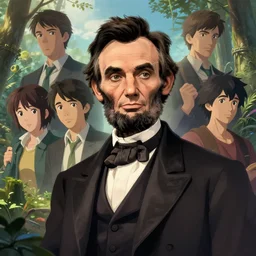 mid - range portrait of teen president abraham lincoln, stephen bliss, unreal engine, fantasy art by greg rutkowski, loish, rhads, ferdinand knab, makoto shinkai and lois van baarle, ilya kuvshinov, rossdraws, tom bagshaw, global illumination, fan art, radiant light, detailed and intricate environment