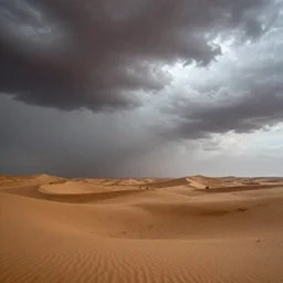 heavy monsoon rain in the sahara desert