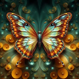 fractal butterflies by gustav klimt, photorealistic very intricate, extremely detailed