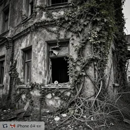 a professional photo of a post - apocalyptic vienna mildly covered in vines, detailed photo, fine detail, iphone 4 k
