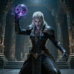 vfx film closeup, soul reaver, raziel irl, legacy of kain soul reaver, hero pose, devouring magic souls, in epic ancient sacred huge cave temple, flat color profile low - key lighting award winning photography arri alexa cinematography, hyper real photorealistic cinematic beautiful, atmospheric cool colorgrade