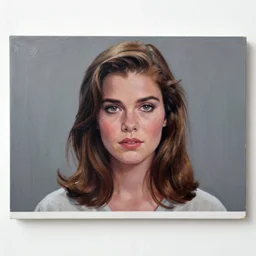 film still of Laura Palmer from Twin Peaks (1990), painted by Martine Johanna
