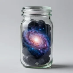 galaxy in a glass jar