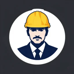 architect engineer logo, portrait