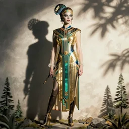 Diana the huntress in Art Deco style