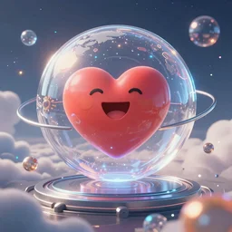 the emotion love spreading throughout the universe, futuristic, happy