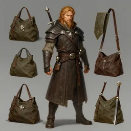 ranger, dungeon and dragons, character concept, lord of the rings, bags, belts, weapons, trending on artstation, portrait