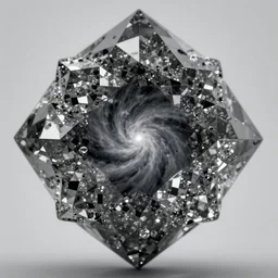 storm inside a symmetrical crystal