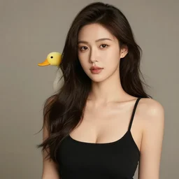 sexy woman with duck head