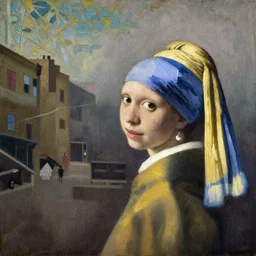 painting of new york city in 1860 by Jan Vermeer,