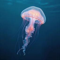 a flower looking like a jellyfish and floting underwater, photographic, photorealistic, artstation, octane render