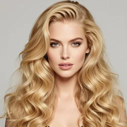 stunning award - winning herb ritts portrait of a beautiful blonde woman looking at the camera. long curly shiny glossy hair. defined curls. old hollywood makeup. vintage glamour. glossy dark lips. supermodel. high fashion black and white photography. vogue. nikon 5 0 mm f / 1. 6
