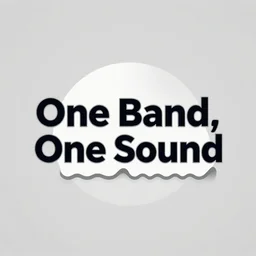 web logo for the slogan One Band, One Sound, corporate logo, 4k