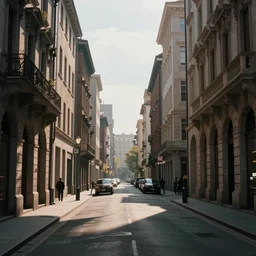 photo of street city, midijourney