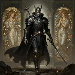 the cursed king wandering on a journey to seek redemption, deep focus, d & d, fantasy, intricate, elegant, highly detailed, digital painting, artstation, concept art, matte, sharp focus, illustration, hearthstone, art by artgerm and greg rutkowski and alphonse mucha