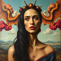 gal gadot as a salvador dali painting