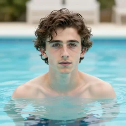 Timothy chalamet by the pool