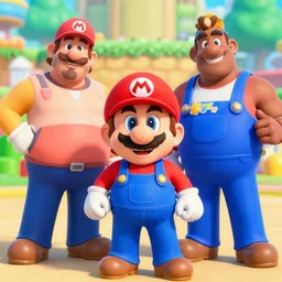 screenshot from mario dwayne the rock johnson as mario