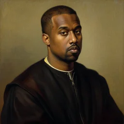 kanye west as da vinci, oil painting, renaissance, no frames