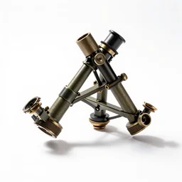 gothic sextant, professional product shot, isolated on a pure white background, centered, entire object in frame, sharp focus, soft studio lighting