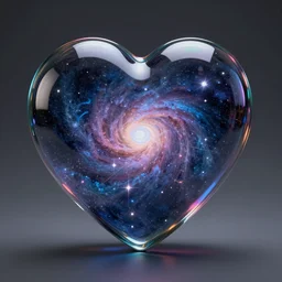 the universe in a heart shaped glass 8 k