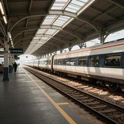 Legoland train station interior platform, architectural render