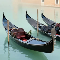 venetian gondolas in the style of vrubel
