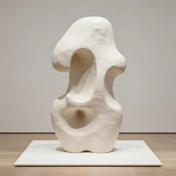 modern art, abstract sculpture, white clay, moma, 8 k