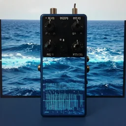 dsp experiment : analog distortion effect applied to a video signal of ocean waves. the result is this beautifully distorted ocean photo.