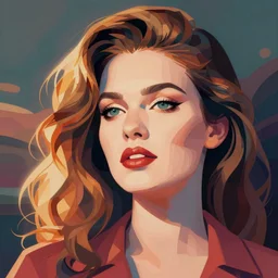 photorealistic image of a retro futuristic portrait, vector art, by chris moore