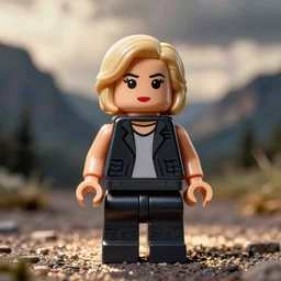 Sharon Stone in Total Recall, mini figure, high detail photograph, 35mm