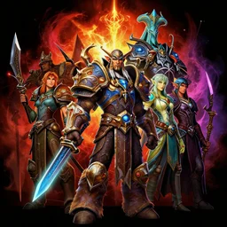 a beautiful artwork illustration, world of warcraft, high contrast, high contrast, high contrast, vibrant colors, vivid colors, high saturation, by Greg Rutkowski and Jesper Ejsing and Raymond Swanland, featured on artstation, wide angle, vertical orientation