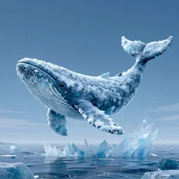 a whale made of ice, award-winning art, trending on artstation