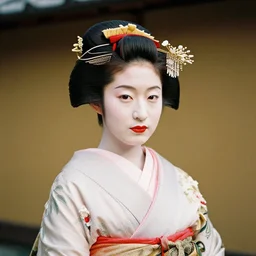 Portrait Photograph of a Japanese Geisha Kodak Ektar 100