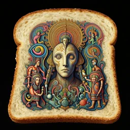 low angle shot of a sandwich by clive barker, psychedelic, mind-bending, intricate, elegant, highly detailed, centered, digital painting, artstation, concept art, smooth, sharp focus, illustration, artgerm, Tomasz Alen Kopera, Peter Mohrbacher donato giancola, Joseph Christian Leyendecker, WLOP, Boris Vallejo.