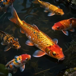 koi fish in a pond, dim volumetric lighting, 8 k octane beautifully detailed render, post - processing, extremely hyper - detailed, intricate, epic composition, cinematic lighting, masterpiece, trending on artstation, detailed detailed detailed, stunning art by anders zorn, wonderful masterpiece by greg rutkowski, beautiful cinematic light