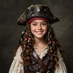 smiling, teasing, beautiful, intelligent female pirate captain 2 8 years old, 1 9 4 0 s haircut, fully clothed, wise, beautiful, 1 7 5 0 s oil painting, dramatic lighting, trending on artstation, sharp focus
