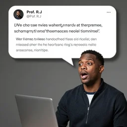 Prof. R.J reacting to flxw's prompt