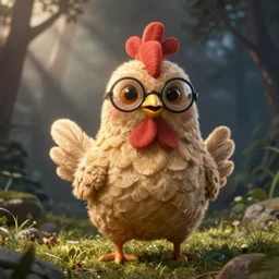 Harry Potter as a chicken, cute, glasses!!