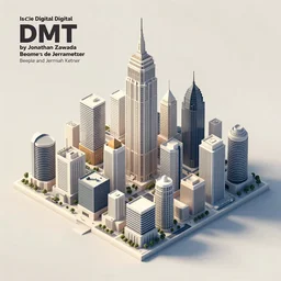 Isometric digital DMT City by Jonathan Zawada, beeple and jeremiah ketner, digital art
