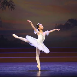 a 1 2 - year - old girl dancing ballet on a gorgeous stage, by yonema