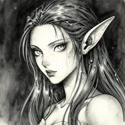 portrait, mutant dryad, watercolor, dramatic lighting, extremely high detail, pen and ink, intricate line drawings, by Yoshitaka Amano, Ruan Jia, Kentaro Miura, Artgerm, artstation, WLOP, Pixiv