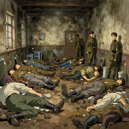 1 8 5 4 crimea, florence nightingale, army hospital in scutari, overcrowded, filthy, blocked drains, broken toilets, rats, many wounded soldiers, sleep dirty floor, grimy walls, finely detailed perfect art, trending on pixiv fanbox, painted by greg rutkowski mengo yokoyari studio ghibli