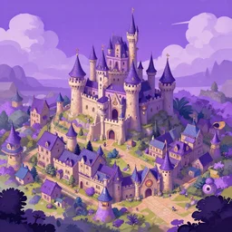 castle town deltarune 4 k purple