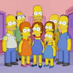 the cast of the simpsons playing the roles in clerks