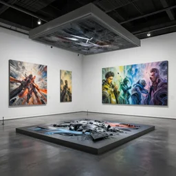 a modern exhibition, by pascal campion, octane render, unreal engine 6, epic game graphics, conceptual art, ray tracing