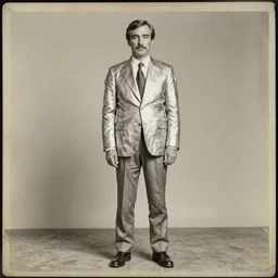 he - man, portrait, full body, symmetrical features, silver iodide, 1 8 8 0 photograph, sepia tone, aged paper, sergio leone, master prime lenses, cinematic