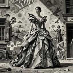 the attitude that nature is chaotic and that the artist puts order into it is a very absurd point of view, i think. all that we can hope for is to put some order into ourselves. flowing fabric, super fine detail, surreal object photography, haute couture, lowbrow pop surrealism, street art, alchemy, nouveau realisme decollage