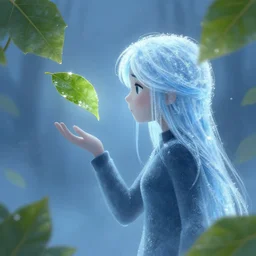 icy soloist animation digitalart communion reflections leaf