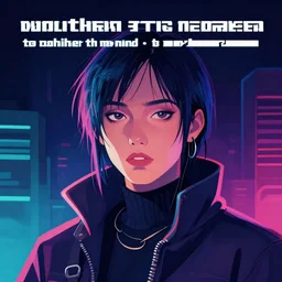 whether tis nobler in the mind to suffer, vector graphics, cyberpunk, portrait